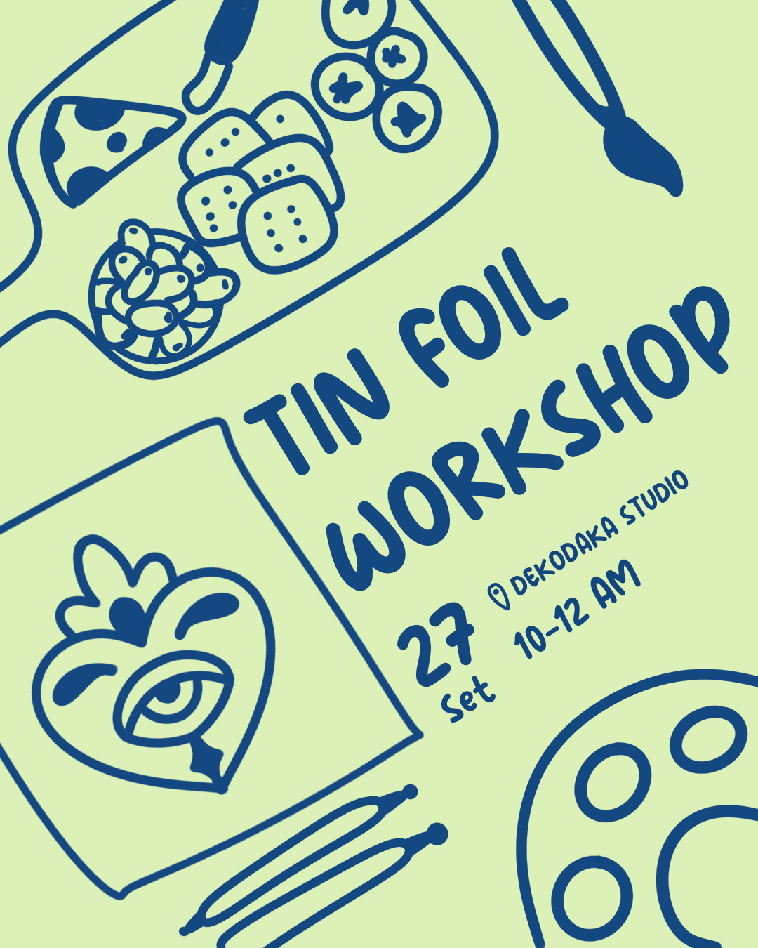 Tinfoil art workshop colazione