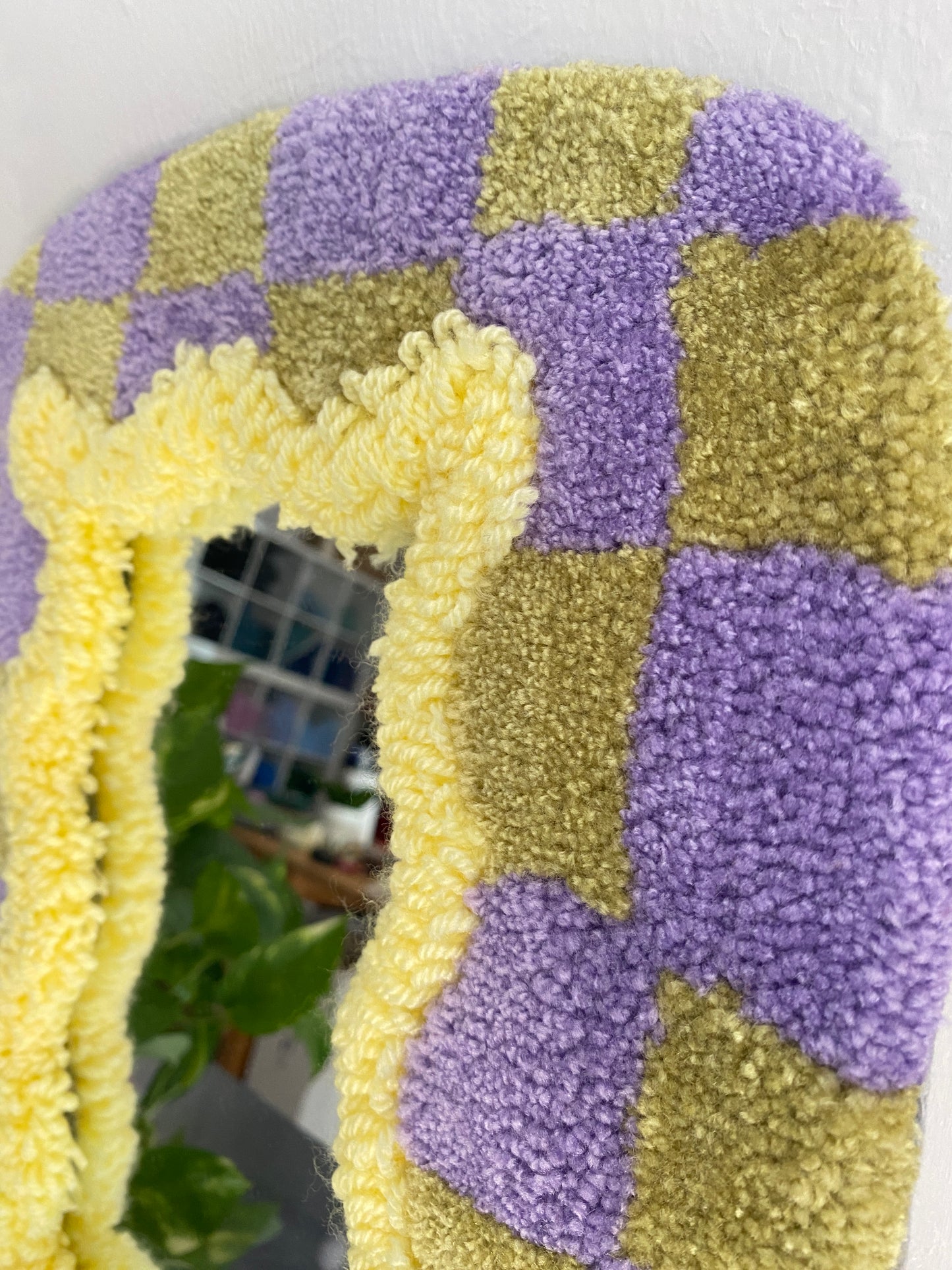Specchio tufting scacchi