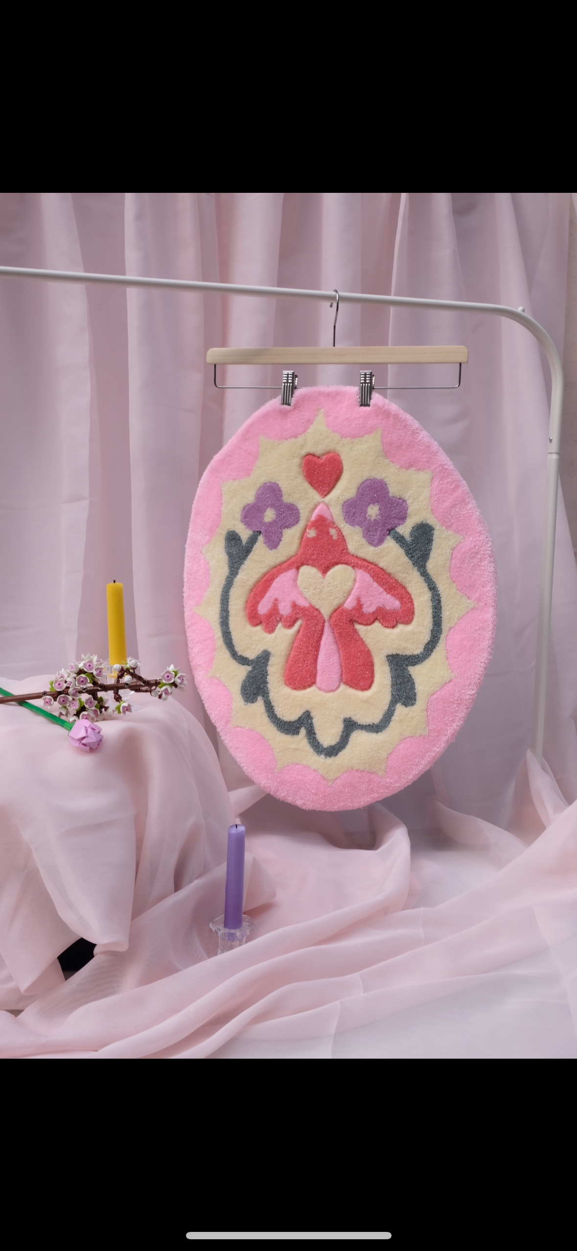 Tappeto fibra sintetica morbida | cuore sacro 60x40 cm