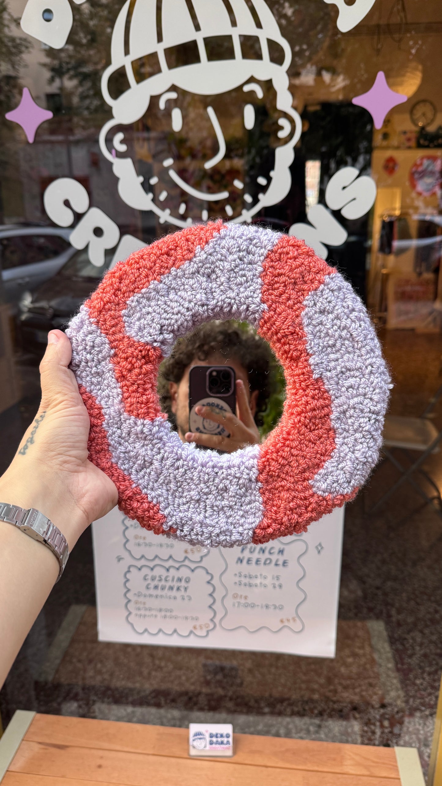 Punch Needle+cookies & tea