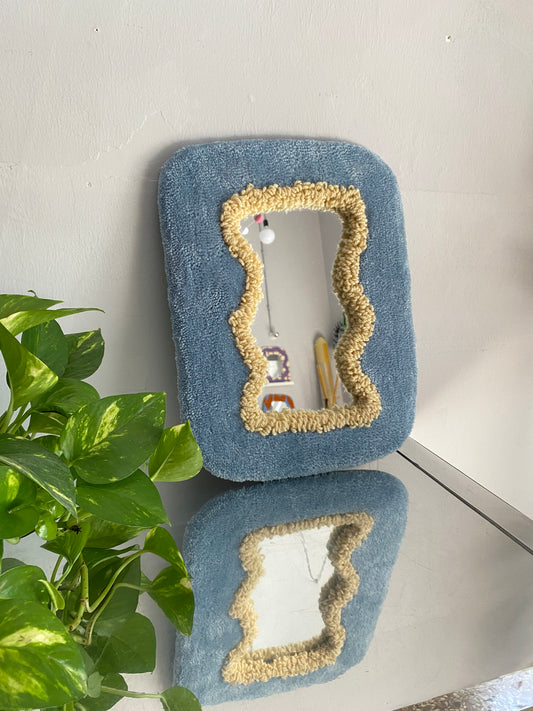 Specchio tufting color azzurro