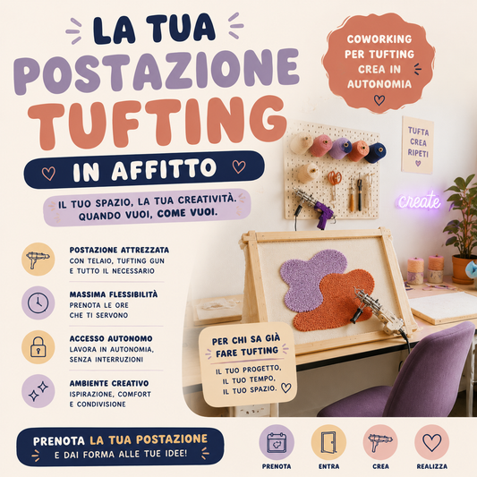 Affitta la tua postazione tufting